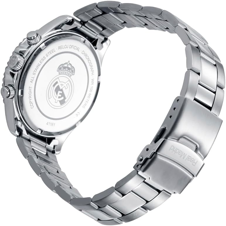 Viceroy Reloj Cronógrafo de Hombre Oficial del Real Madrid Ref. 41161-07 – Estilo Deportivo con Caja de Acero y Brazalete de Acero