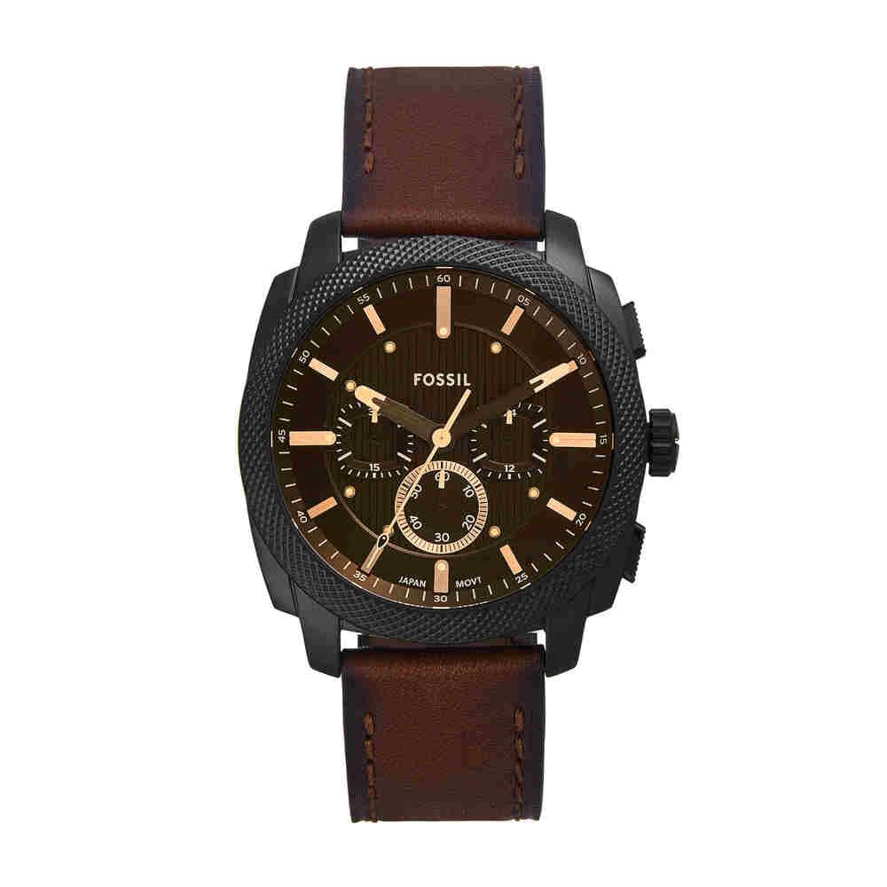 Fossil New Machine Watch for Men, 44mm Quartz Chronograph Movement with Stainless Steel