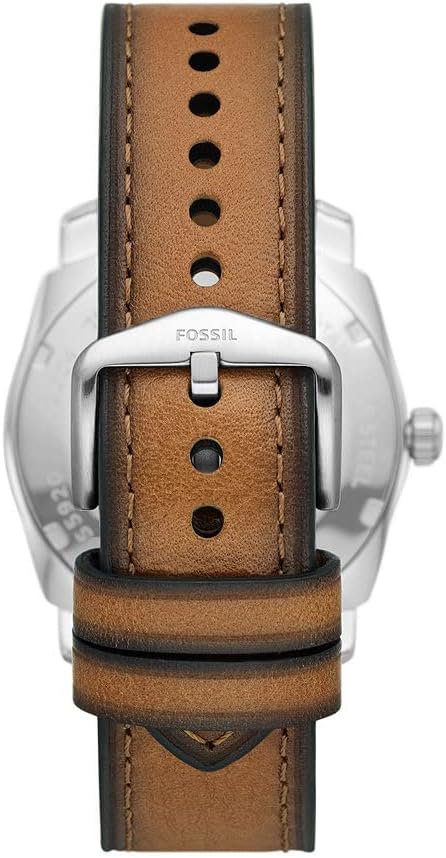 Fossil Reloj Machine para Hombre, Movimiento Fecha Cuarzo Tres Agujas con Correa de Piel o Acero