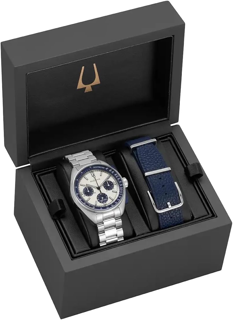 Bulova Reloj analógico de Cuarzo para Hombre con Correa de Acero Inoxidable 98K112, Bicolor., Pulsera