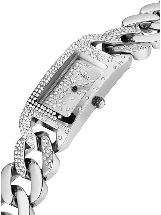 GUESS Reloj de cadena de cristal