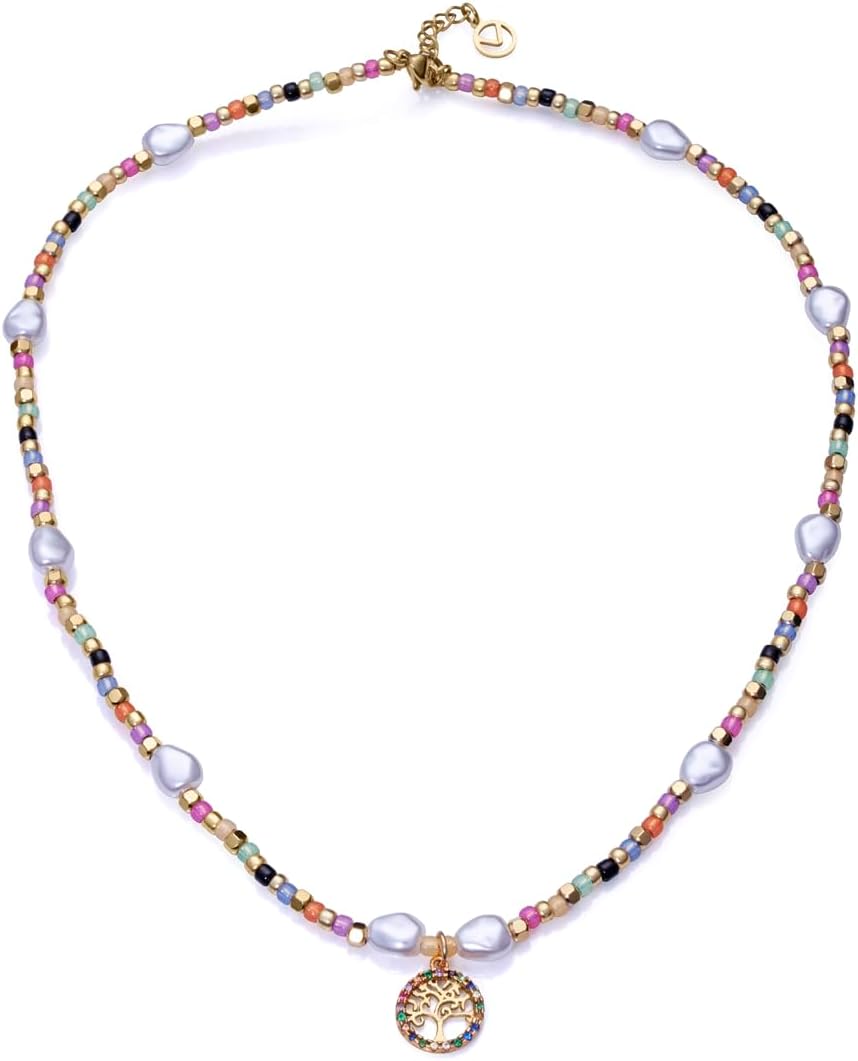 Viceroy - Collar Acero con Cuentas de Cristal y Perlas Sintéticas - 14091C01019