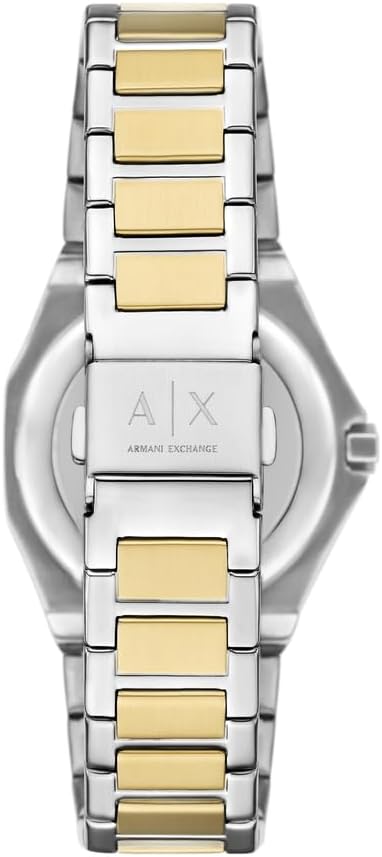 Armani Exchange Orologio da Donna, Movimento al quarzo a tre lancette e cassa da 34 mm con cinturino in Acciaio o Pelle