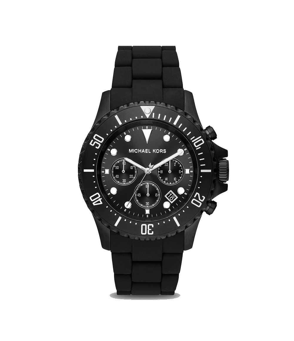 Michael Kors Everest Reloj para Hombre, Movimiento cronógrafo con Correa de Acero o Piel