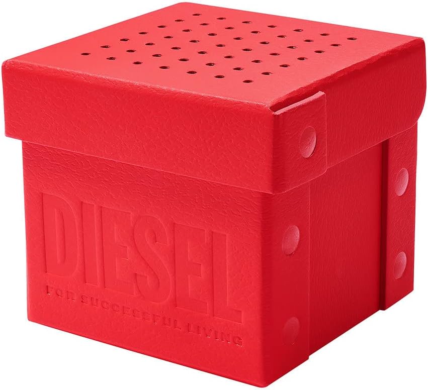 Diesel Reloj Sideshow para Hombre, Movimiento cronógrafo de Cuarzo con Correa de Silicona, Acero Inoxidable o Piel