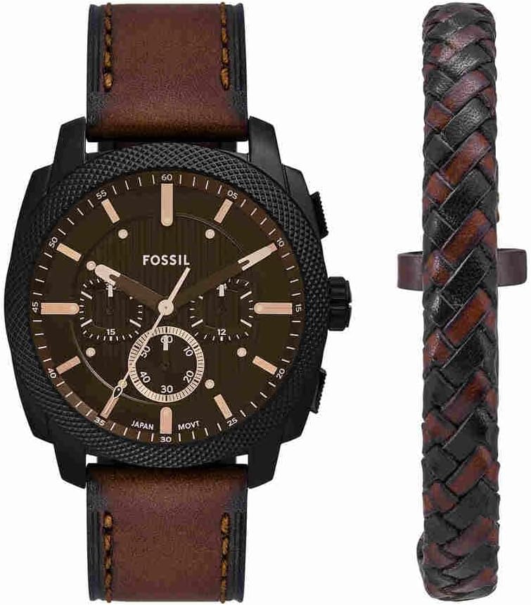 Fossil New Machine Watch for Men, 44mm Quartz Chronograph Movement with Stainless Steel