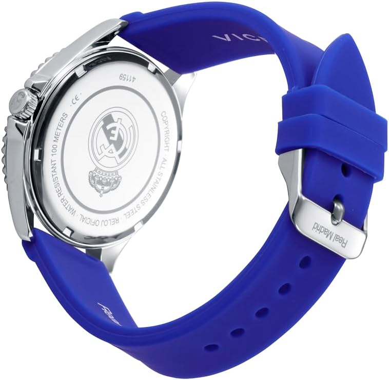 Viceroy Reloj de Hombre Oficial del Real Madrid Ref. 41159-37 – Estilo Deportivo y Elegante con Caja de Acero y Correa de Silicona Azul