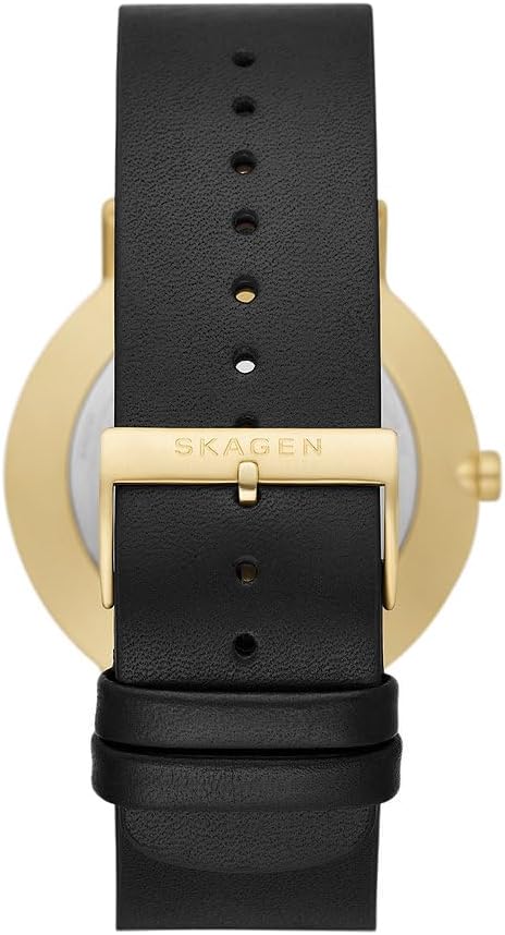 Skagen Reloj Kuppel para Hombre, Movimiento de Cuarzo a Tres Agujas con Esfera Secundaria y Correa de Acero o Piel