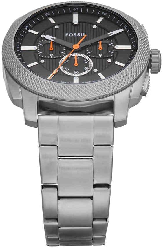 Fossil New Machine Watch for Men, 44mm Quartz Chronograph Movement with Stainless Steel