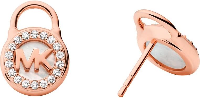 Michael Kors - Pendientes Premium Tono Oro Rosa Acero Inoxidable Para Mujer MKC1558AH791
