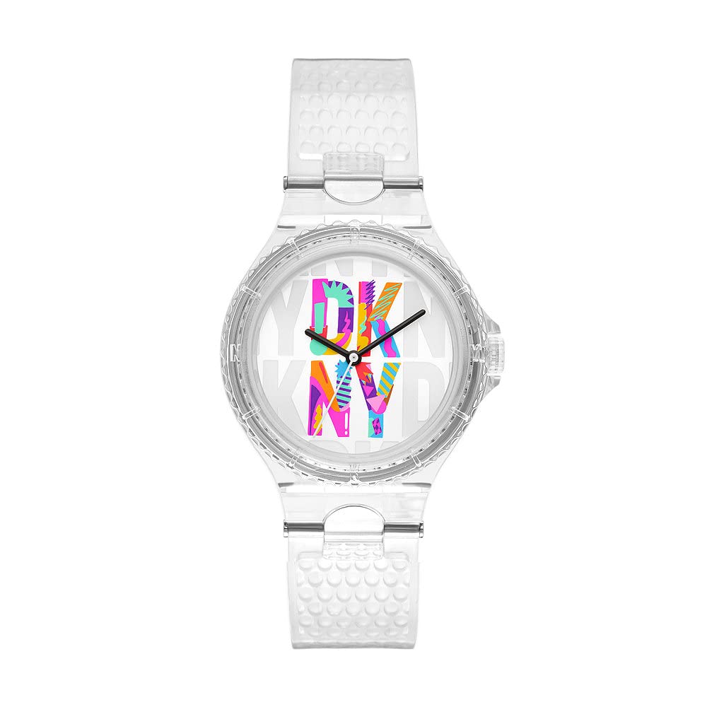 DKNY Chambers Reloj para Mujer, Movimiento de Cuarzo con Correa de Acero, Piel o Silicona