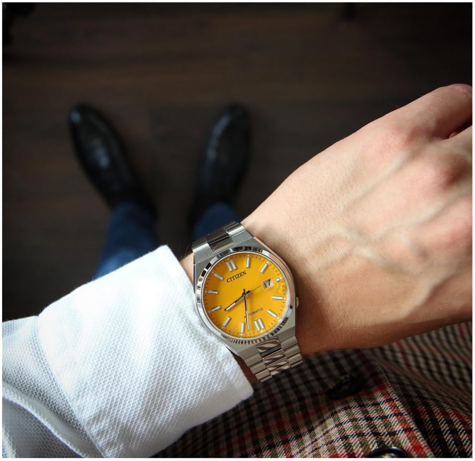 Citizen Herren Brazalete analógico automático Uhr mit Edelstahl Tsuyosa