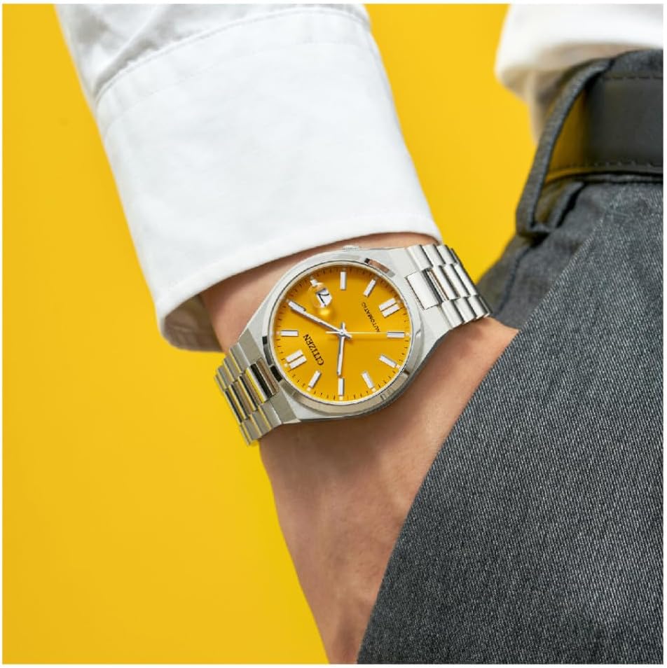 Citizen Herren Brazalete analógico automático Uhr mit Edelstahl Tsuyosa