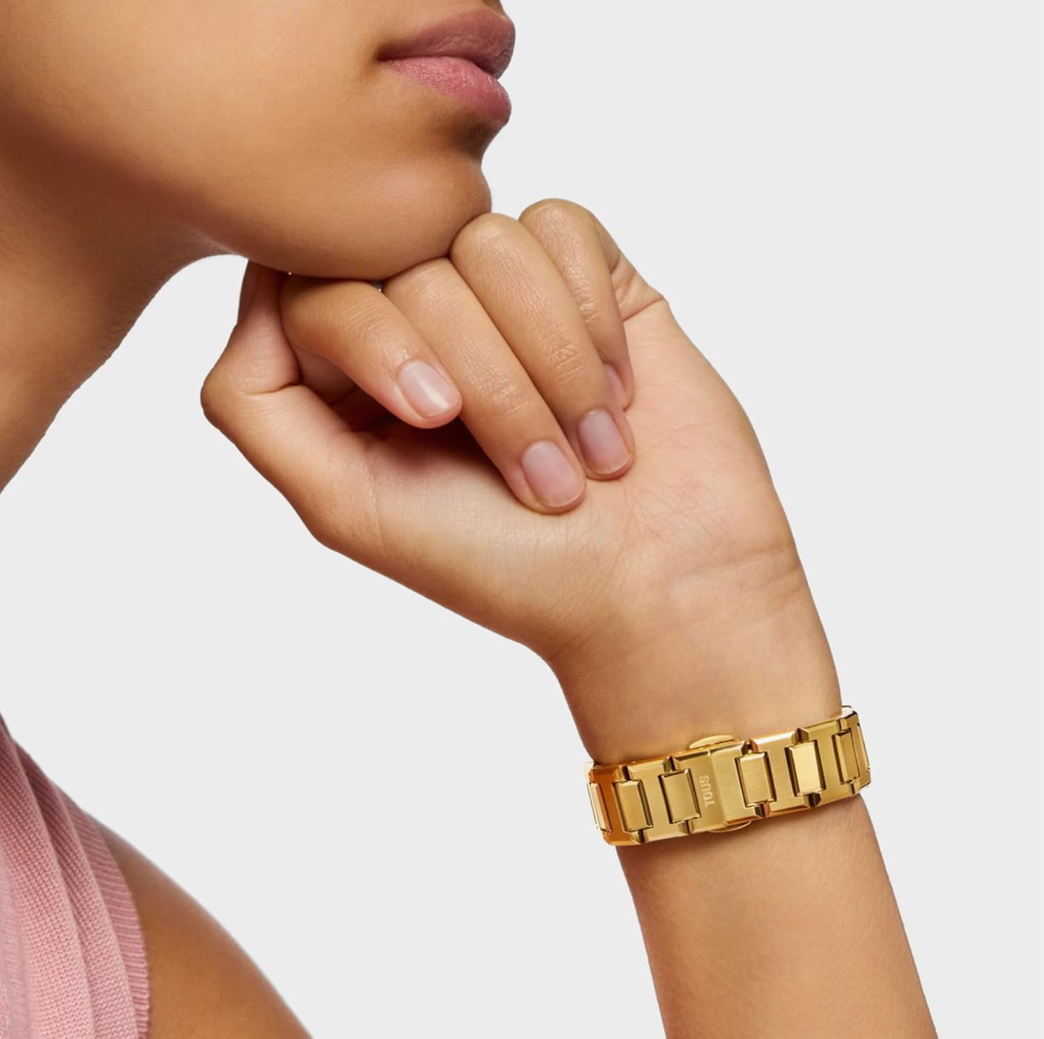 TOUS Reloj analógico con Brazalete de Acero y Esfera de nácar Karat