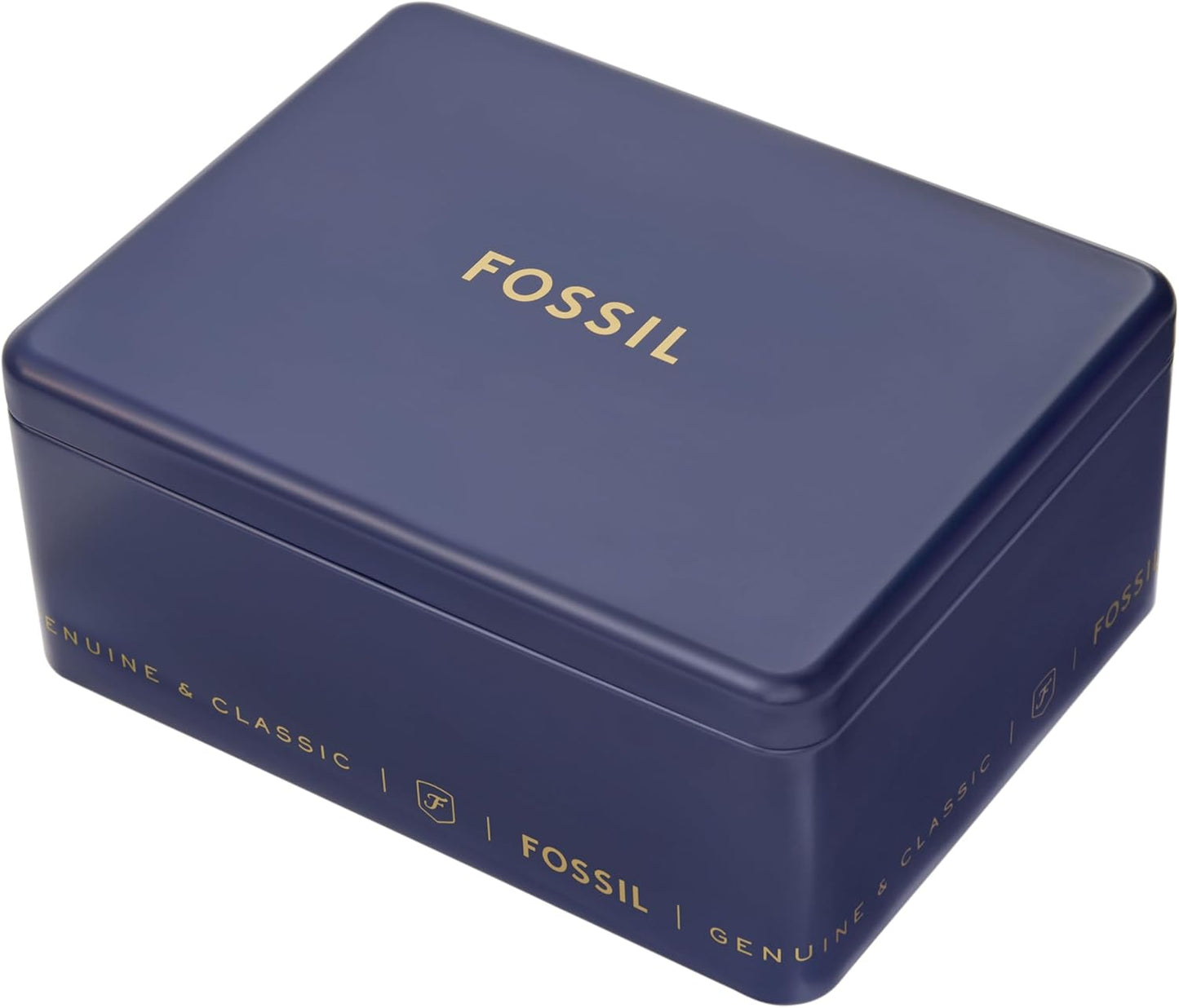 Fossil Reloj cronógrafo de acero inoxidable para hombre, Juego de regalo de cuero marrón/negro, 44mm