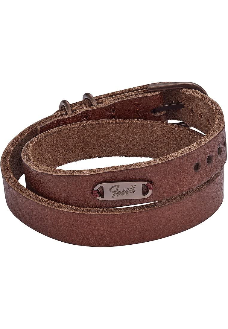 Fossil Heritage Pulsera de cuero o acero para hombre con cierre de hebilla o desplegable
