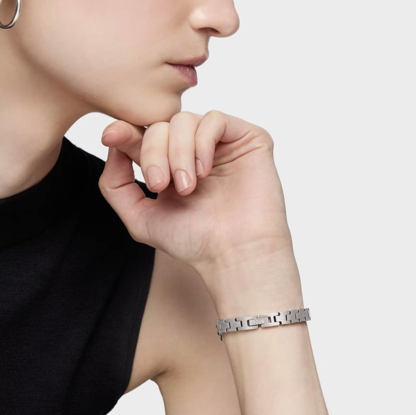 TOUS Reloj analógico con Brazalete de Acero