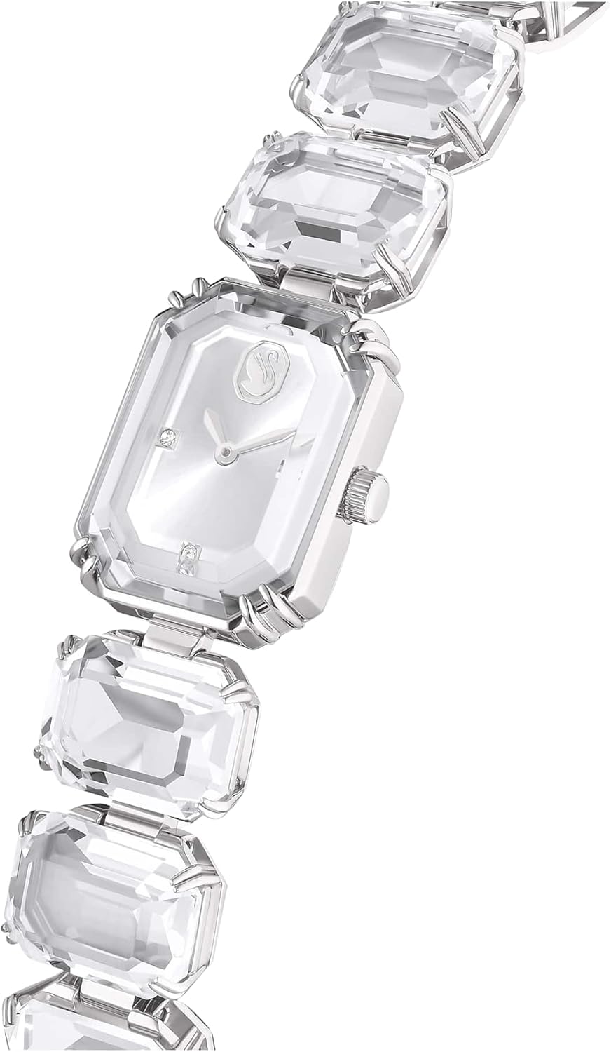Swarovski Reloj, Pulsera de Talla Octogonal, Blanco, Acero Inoxidable