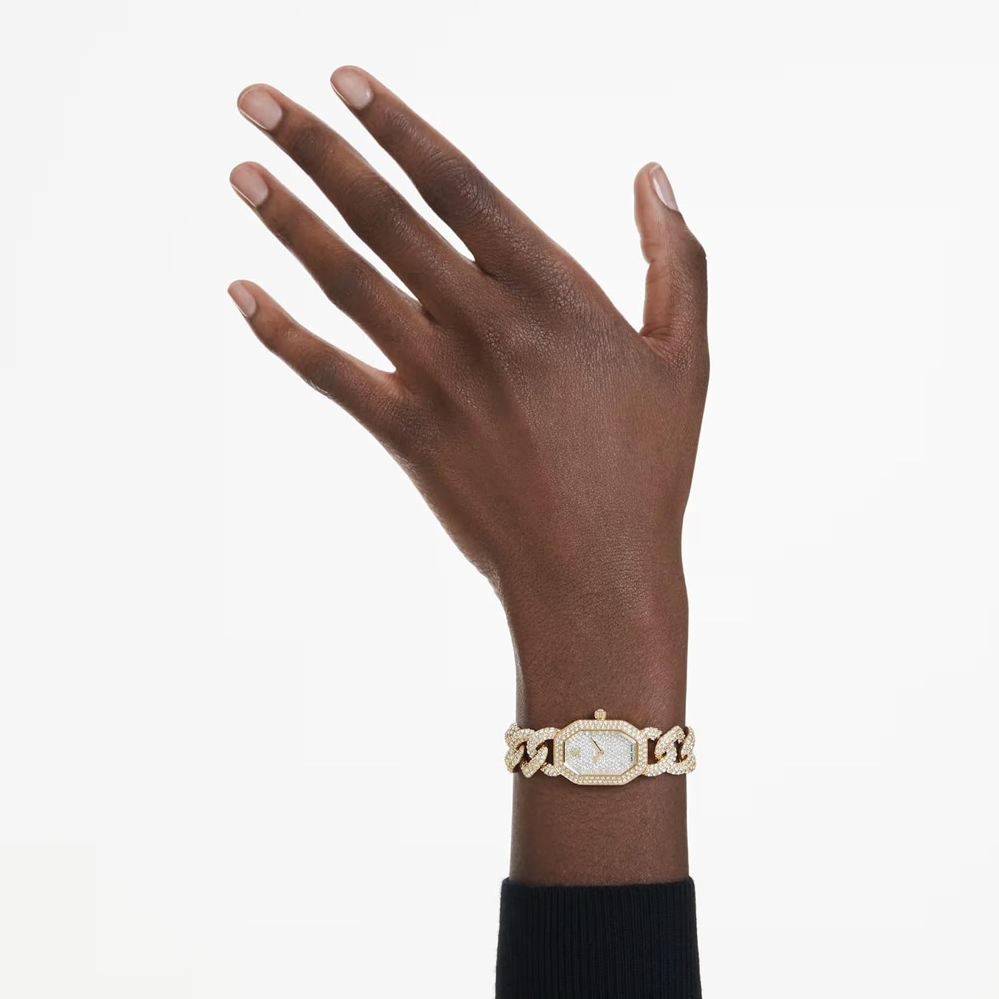 Swarovski Dextera Reloj de cadena hecho en Suiza, pulsera de cristal, tono dorado, acabado dorado 5668854, dorado, dorado, Lujoso