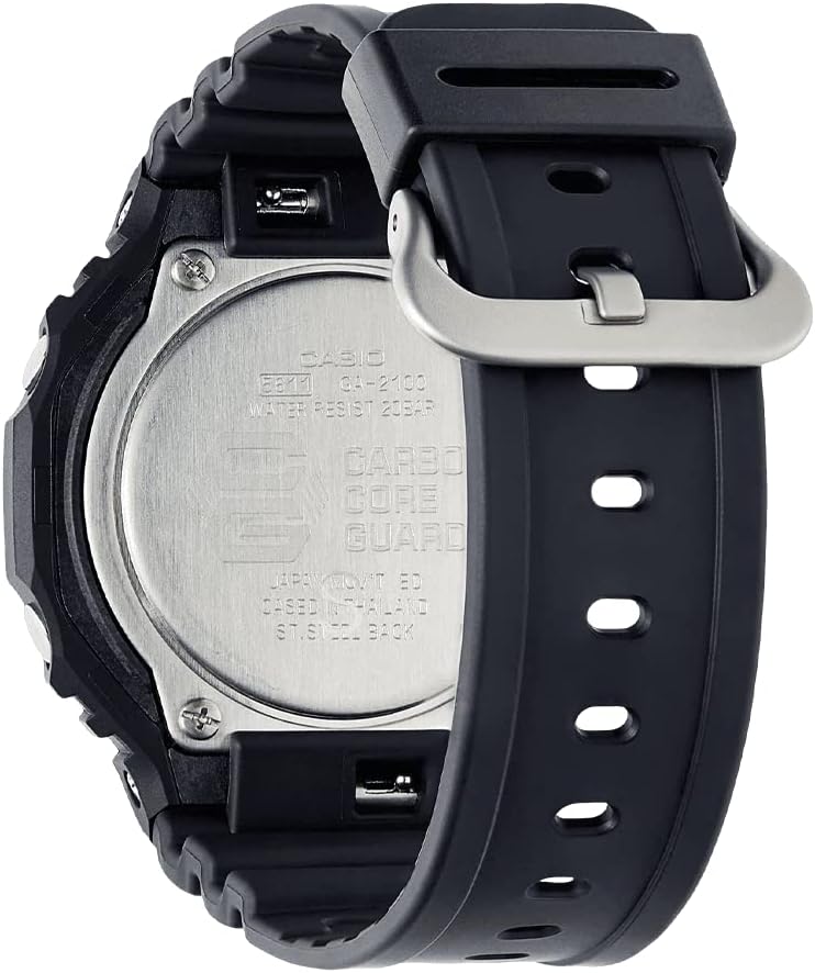 Casio Reloj Cuarzo Hombre 45.40mm con dial Análogico-Digital Negro y Correa de Plastic/Resin Strap Negro GA-2100-1A1ER