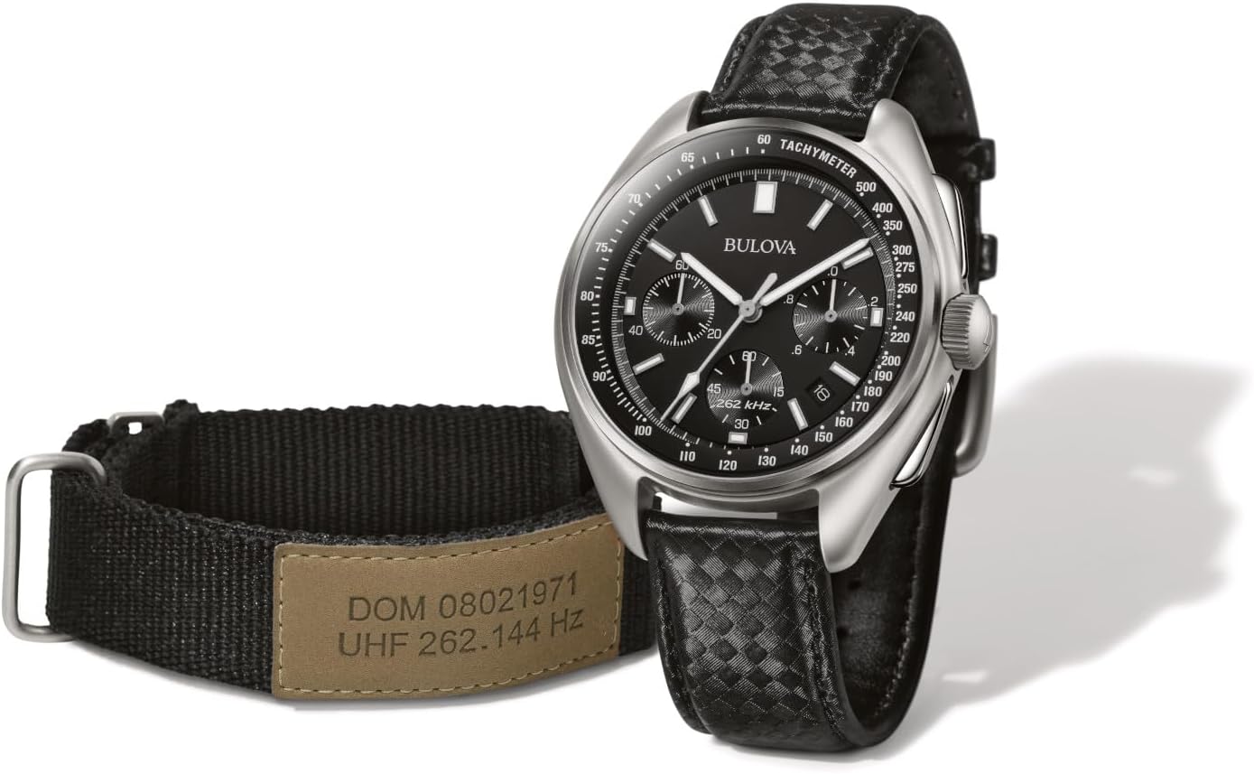 Bulova Luna – Reloj de Cuarzo para Hombre con cronógrafo para Hombre (Mecanismo de Cuarzo, Esfera Negra