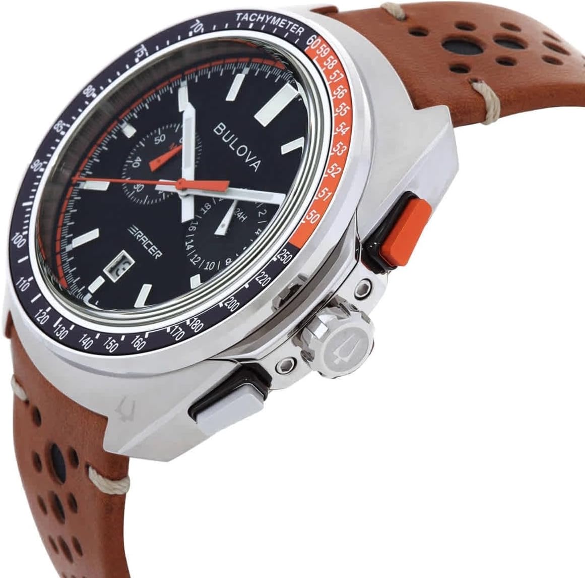 Bulova Reloj Cronógrafo para Hombre de Cuarzo con Correa en Cuero 98B427