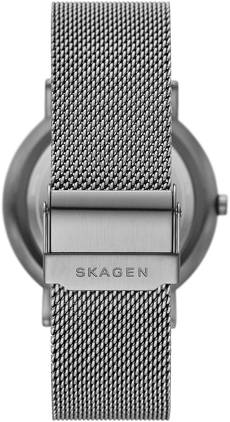 Skagen Reloj Signatur para Hombre, Movimiento de Cuarzo a Tres Agujas con Correa de Acero Inoxidable