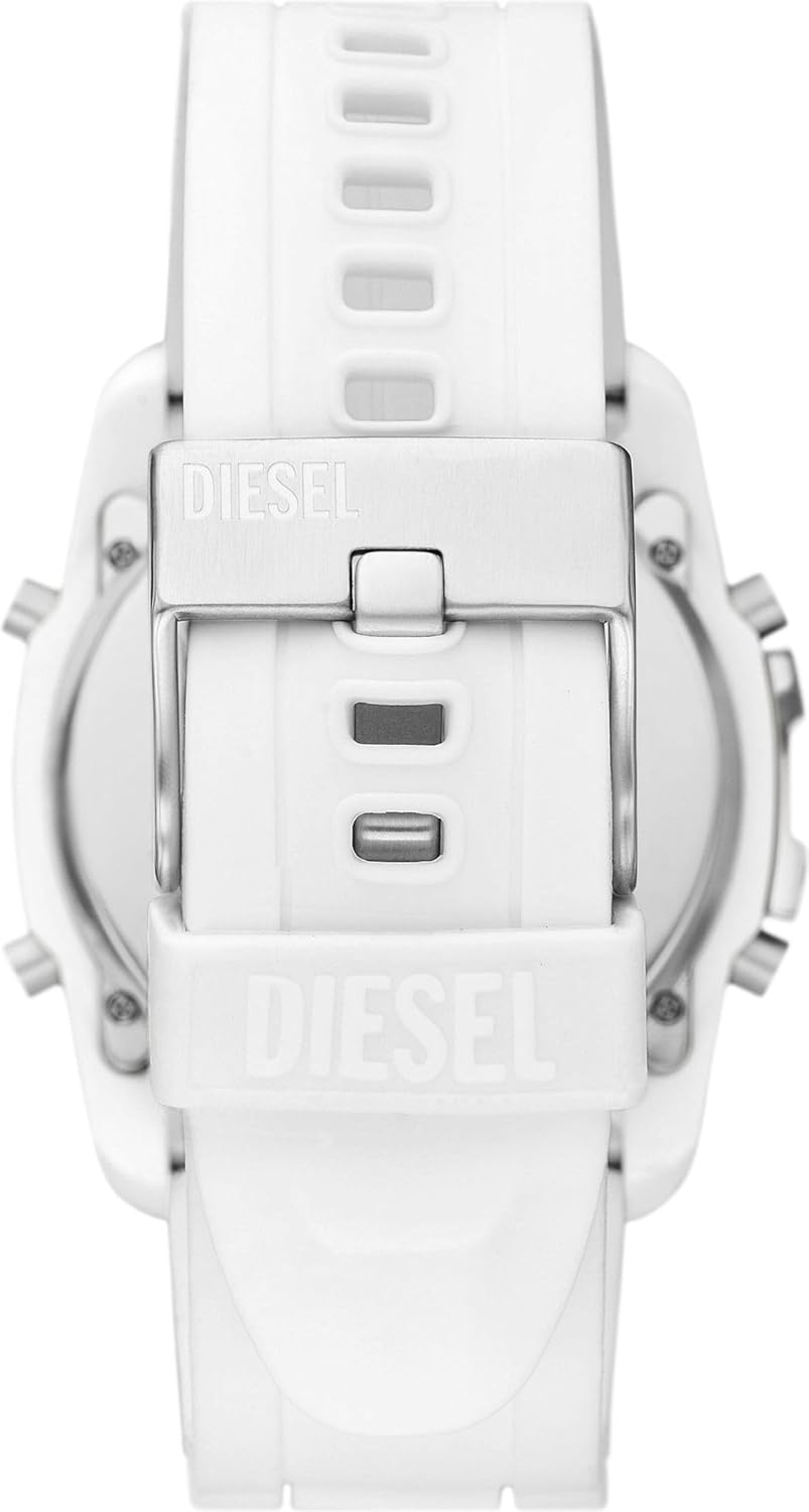Diesel Reloj Master Chief para Hombre, Movimiento LCD con Correa de Silicona