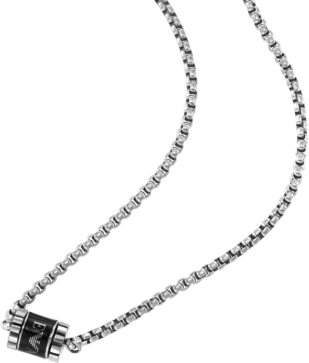EMPORIO ARMANI Collar colgante para hombre en acero inoxidable con cierre de langosta