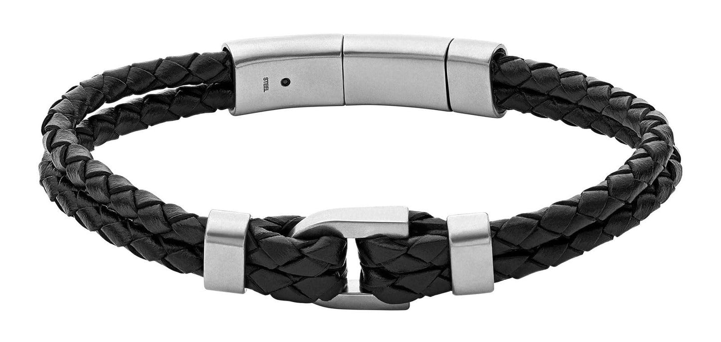 Fossil Heritage Pulsera de cuero o acero para hombre con cierre de hebilla o desplegable