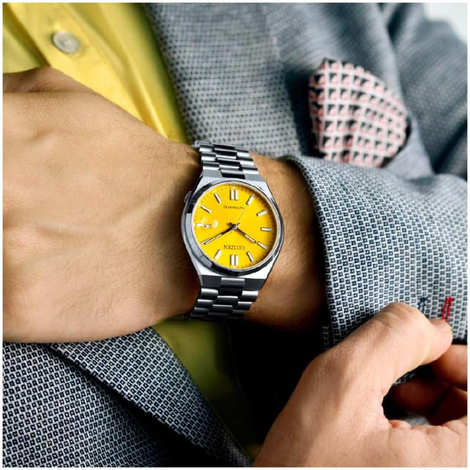 Citizen Herren Brazalete analógico automático Uhr mit Edelstahl Tsuyosa