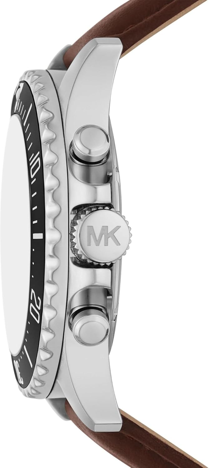 Michael Kors Everest Reloj para Hombre, Movimiento cronógrafo con Correa de Acero o Piel