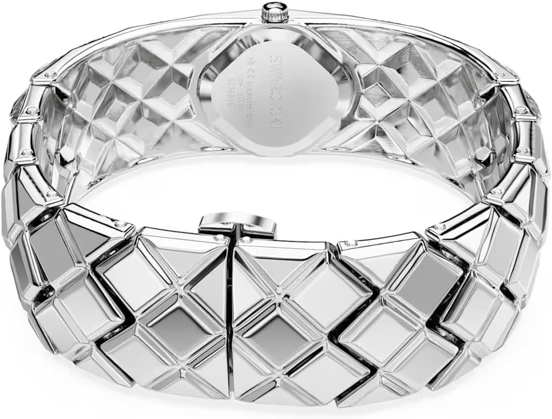 Swarovski Reloj Curiosa Bangle 572 Pulsera de Cristal, Tono Plateado, Acero Inoxidable