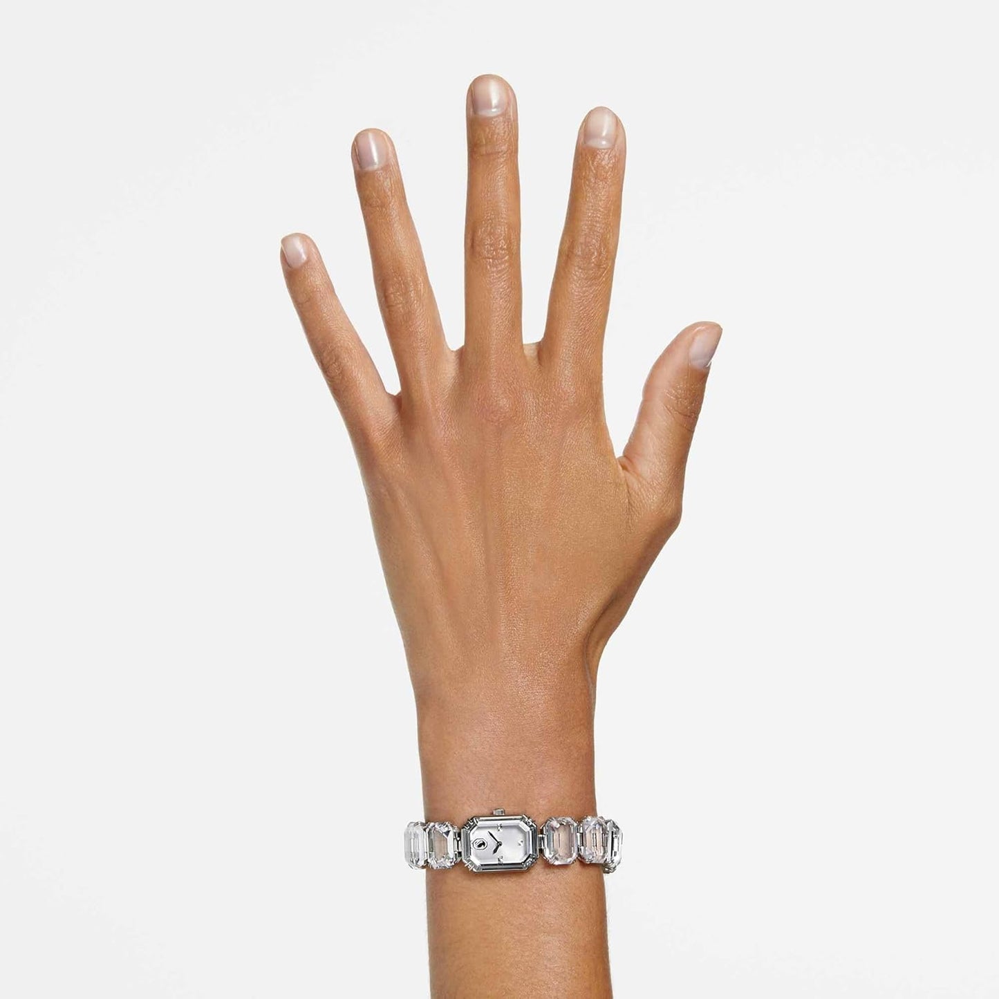 Swarovski Reloj, Pulsera de Talla Octogonal, Blanco, Acero Inoxidable