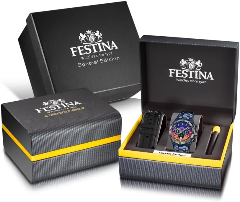 Reloj FESTINA para Hombre F20709/1 Special Editions Caja de Acero Inoxidable 316l Azul Correa de Acero Inoxidable 316l Azul
