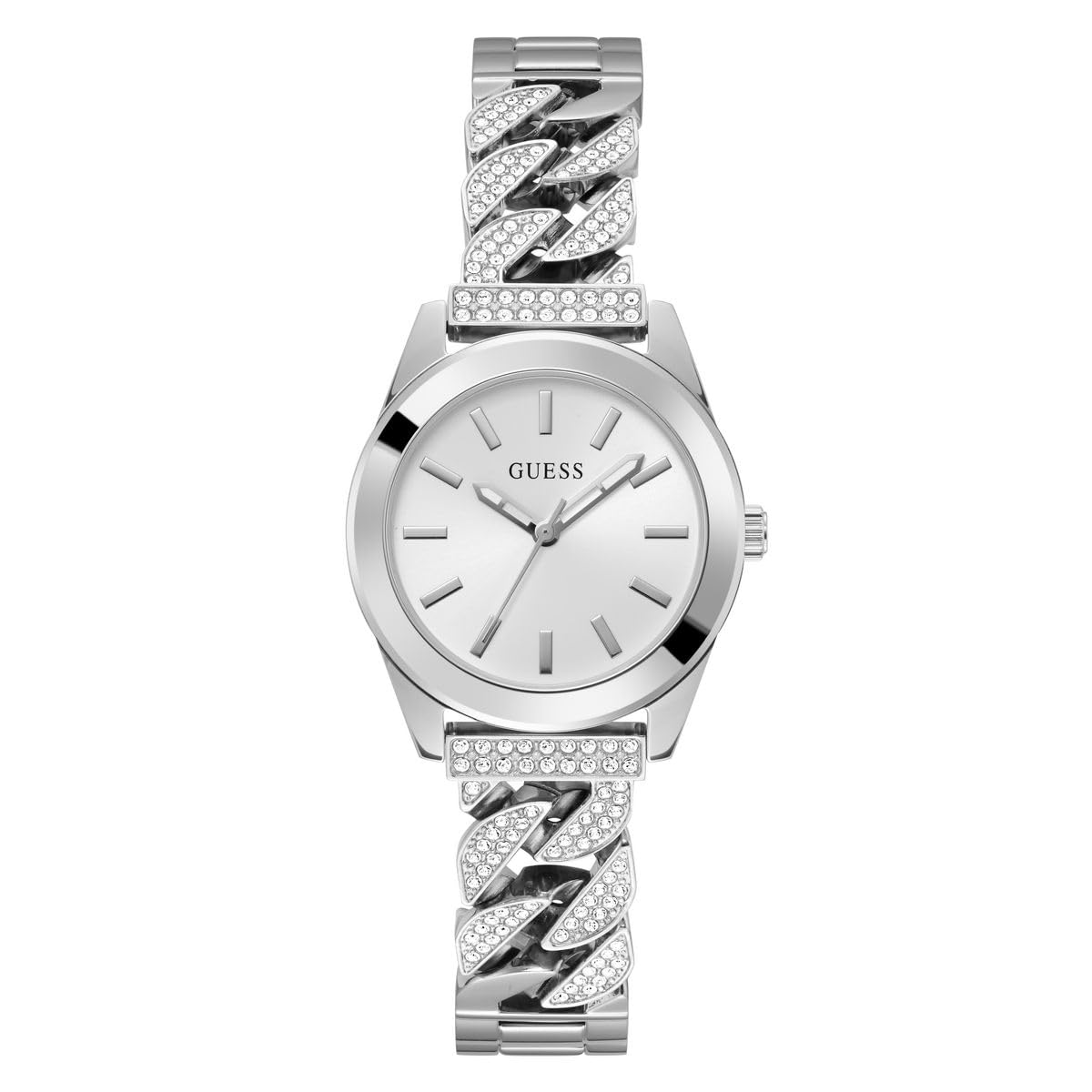 Guess Ladies 32mm Watch - Iridescent Bracelet Silver Dial Iridescent Case