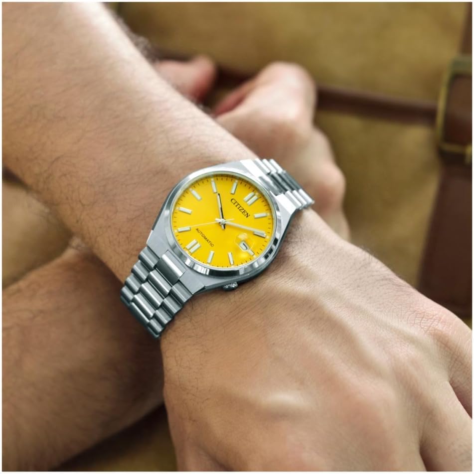 Citizen Herren Brazalete analógico automático Uhr mit Edelstahl Tsuyosa