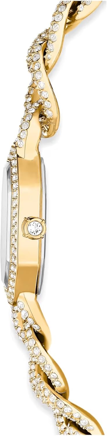 Swarovski Dextera Reloj de cadena hecho en Suiza, pulsera de cristal, tono dorado, acabado dorado 5668854, dorado, dorado, Lujoso