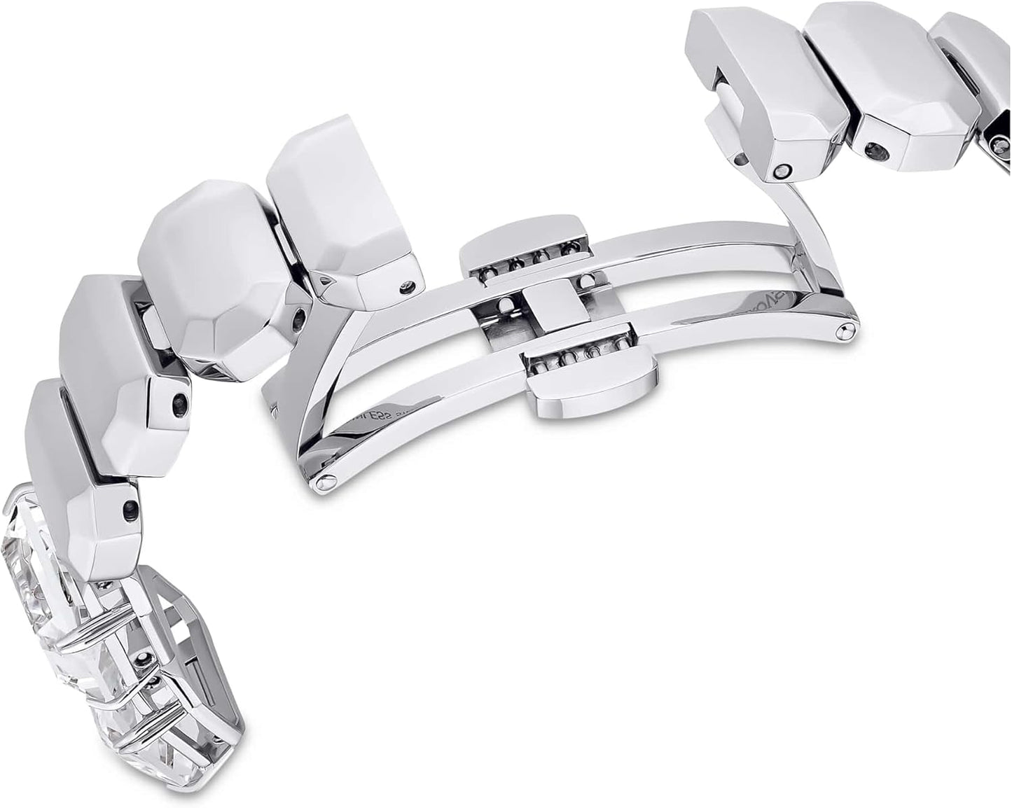 Swarovski Reloj, Pulsera de Talla Octogonal, Blanco, Acero Inoxidable