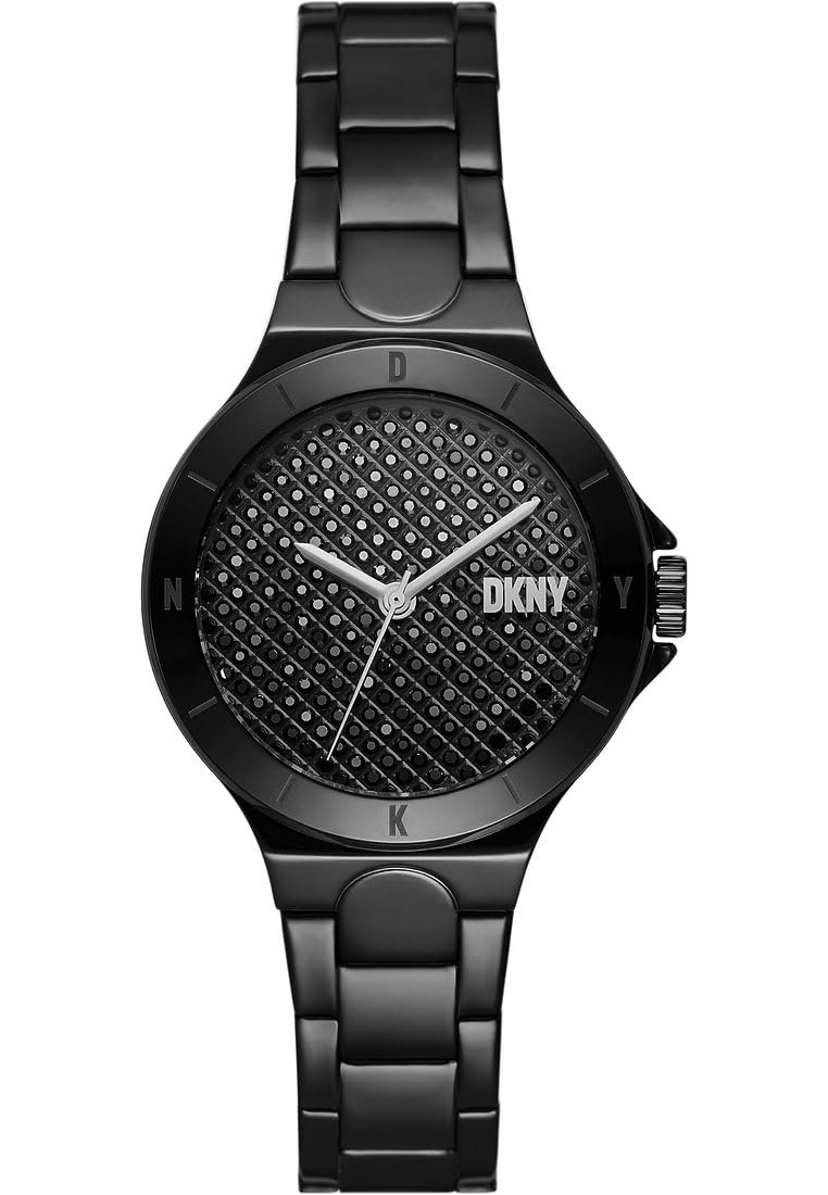 DKNY Chambers Reloj para Mujer, Movimiento de Cuarzo con Correa de Acero, Piel o Silicona