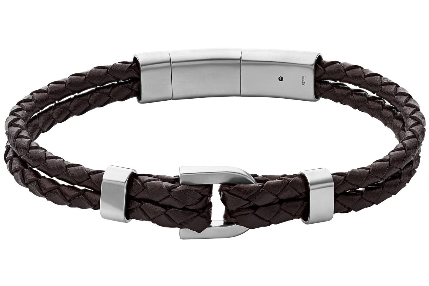Fossil Heritage Pulsera de cuero o acero para hombre con cierre de hebilla o desplegable