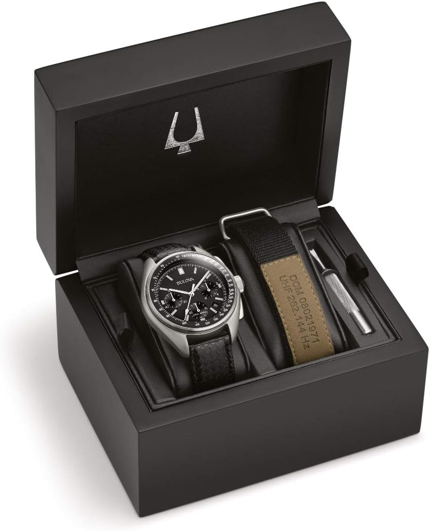 Bulova Luna – Reloj de Cuarzo para Hombre con cronógrafo para Hombre (Mecanismo de Cuarzo, Esfera Negra