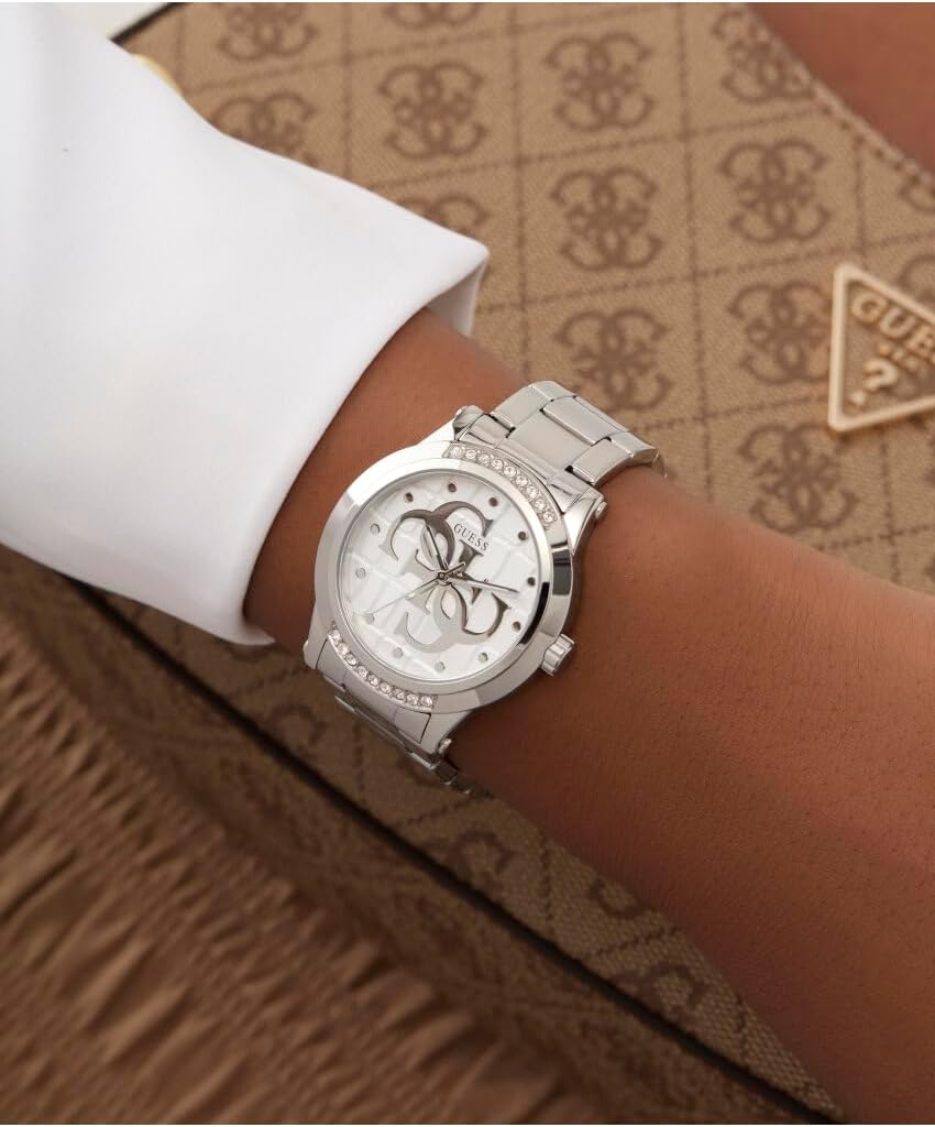 GUESS Reloj Analógico para Mujer'S de Cuarzo con Correa en Acero Inoxidable GW0861L1