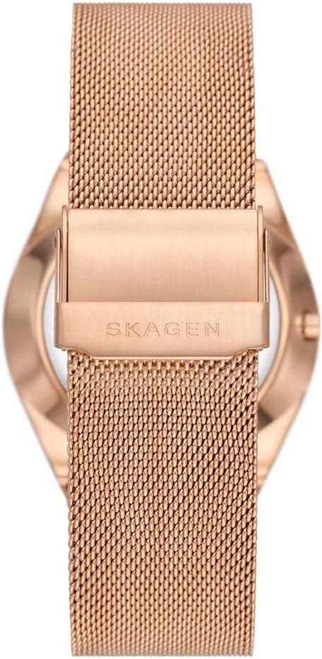 Skagen Reloj Grenen para Hombre, Movimiento de Cuarzo a Tres Agujas con Correa de Acero o Piel