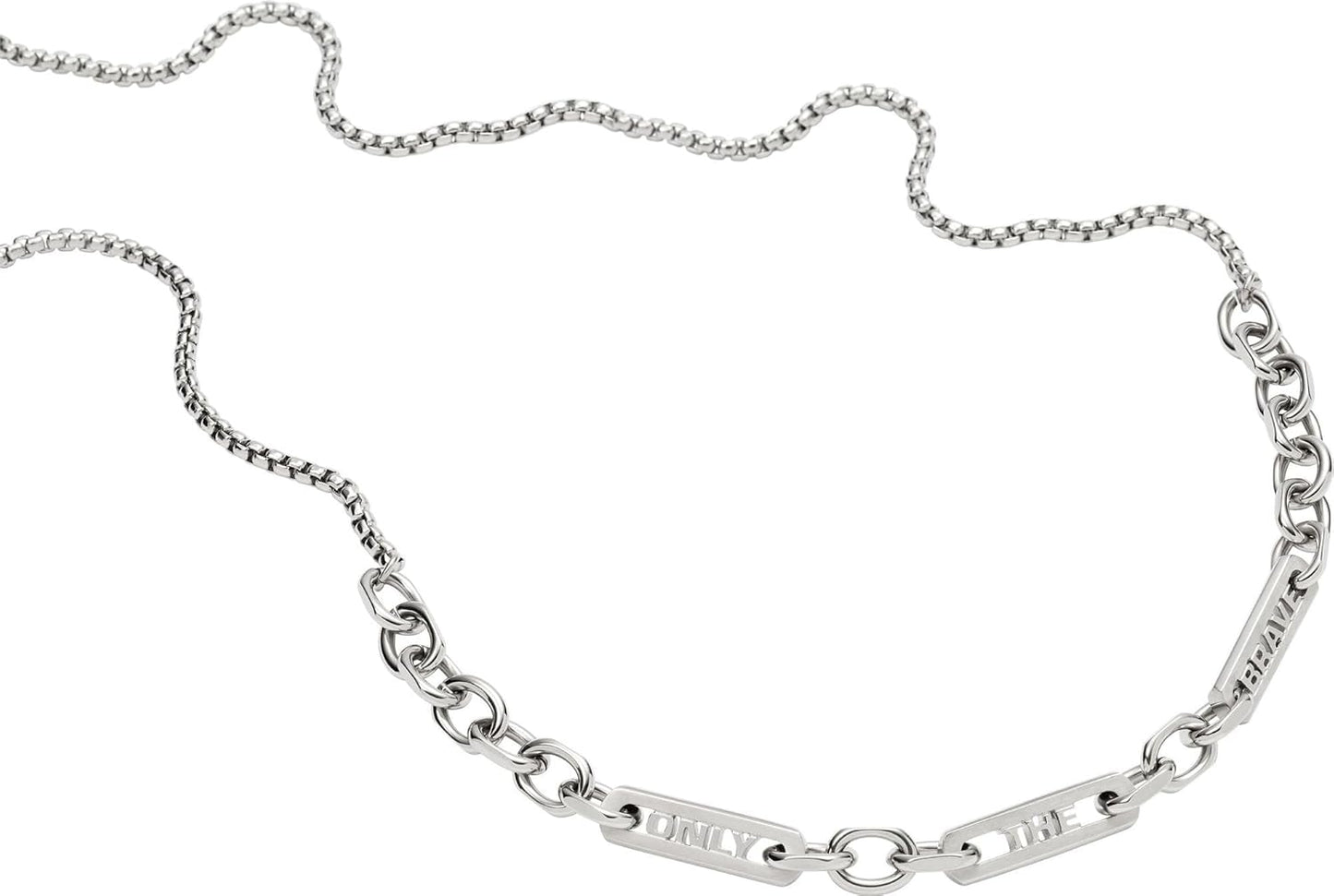 Diesel Collar de cadena para hombre en acero inoxidable con cierre de langosta