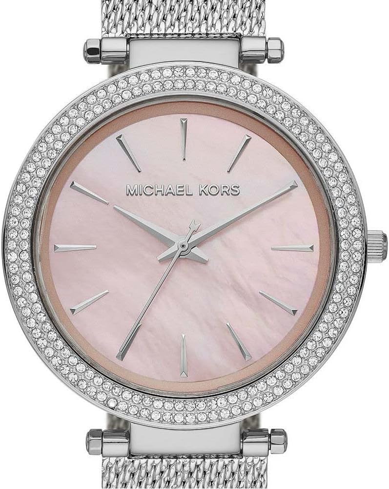 Michael Kors Reloj Darci para Mujer, Movimiento de Cuarzo de Tres Agujas en Tono Plateado con Correa de Acero Inoxidable