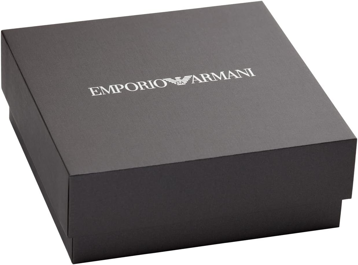 Emporio Armani Collar de mujer de plata de ley en tono oro rosa con cierre de langosta