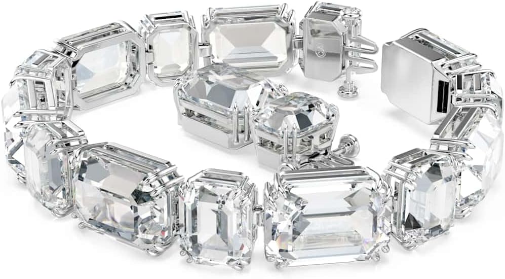 Swarovski Millenia Tennis Colección, Morado, Baño tono oro