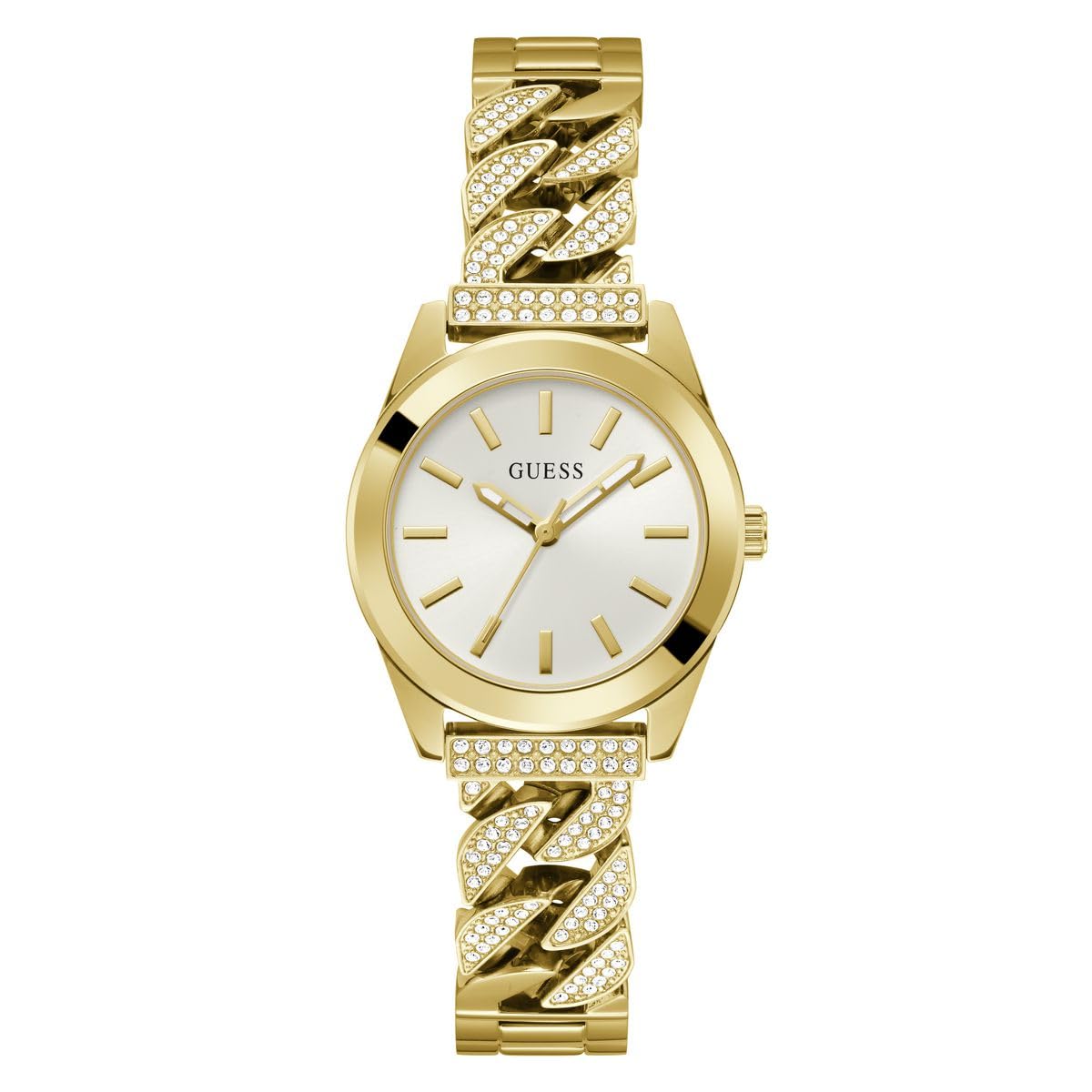 Guess Ladies 32mm Watch - Iridescent Bracelet Silver Dial Iridescent Case