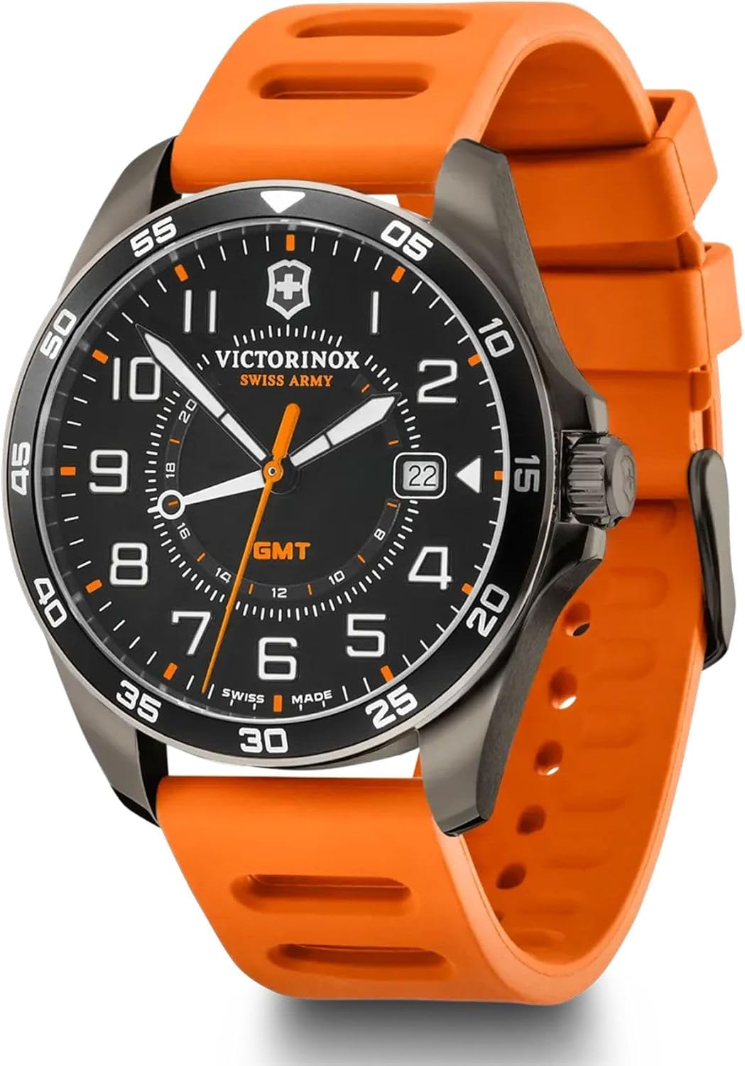 Victorinox FieldForce GMT Ø 42 mm Reloj de Pulsera de Hombre, Swiss Made, Cuarzo analógico, Sumergible hasta 100 m